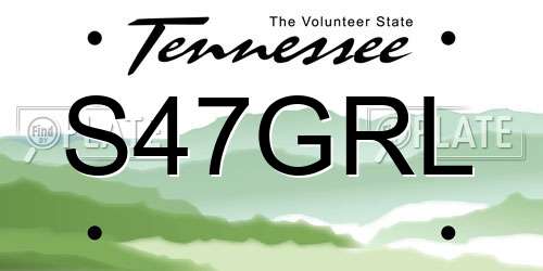 S47GRL Tennessee License Plate