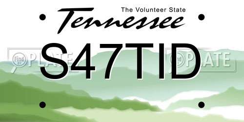 S47TID Tennessee License Plate
