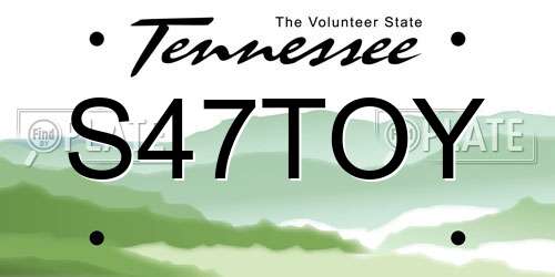 S47TOY Tennessee License Plate