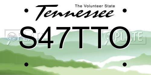 S47TTO Tennessee License Plate
