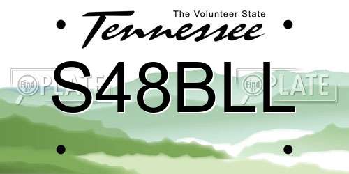 S48BLL Tennessee License Plate