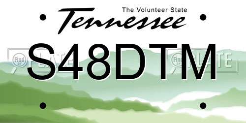 S48DTM Tennessee License Plate