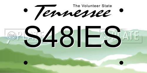 S48IES Tennessee License Plate