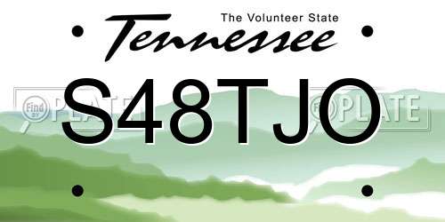 S48TJO Tennessee License Plate