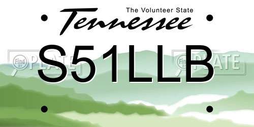 S51LLB Tennessee License Plate