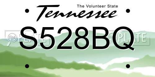 S528BQ Tennessee License Plate