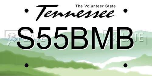 S55BMB Tennessee License Plate