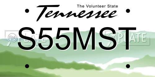 S55MST Tennessee License Plate