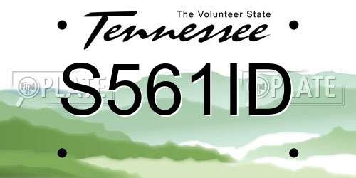 S561ID Tennessee License Plate