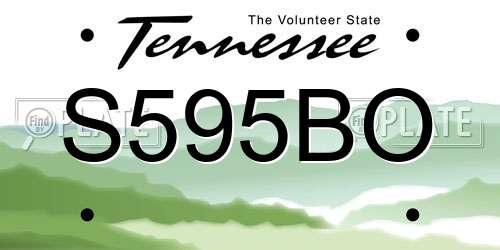 S595BO Tennessee License Plate