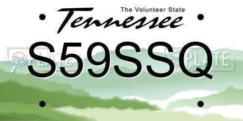 S59SSQ Tennessee License Plate