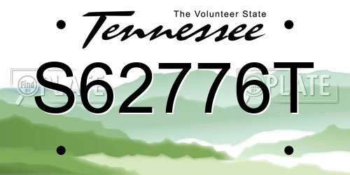 S62776T Tennessee License Plate