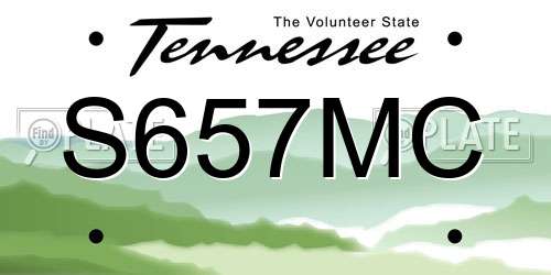 S657MC Tennessee License Plate