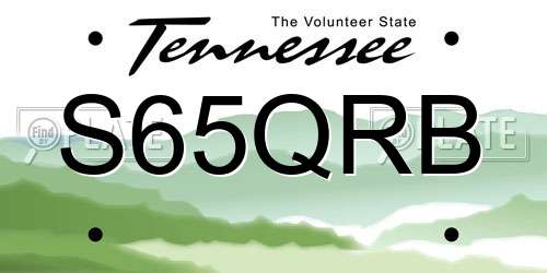 S65QRB Tennessee License Plate