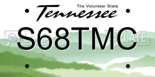 S68TMC Tennessee License Plate
