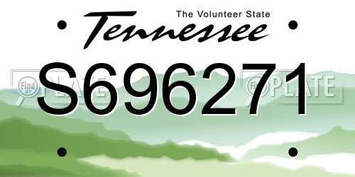 S696271 Tennessee License Plate