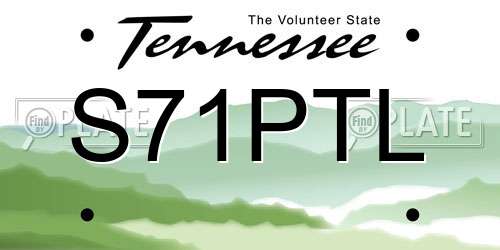 S71PTL Tennessee License Plate