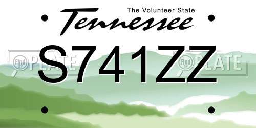 S741ZZ Tennessee License Plate