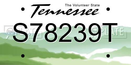 S78239T Tennessee License Plate