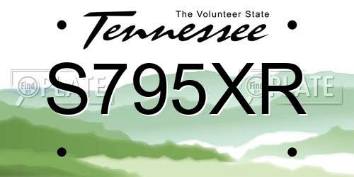 S795XR Tennessee License Plate
