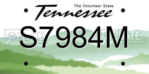 S7984M Tennessee License Plate