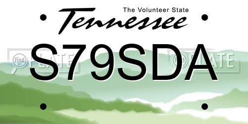 S79SDA Tennessee License Plate