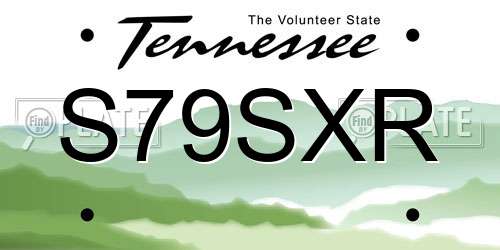 S79SXR Tennessee License Plate