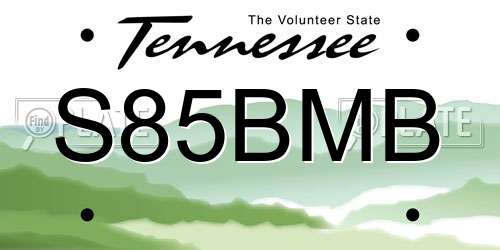 S85BMB Tennessee License Plate