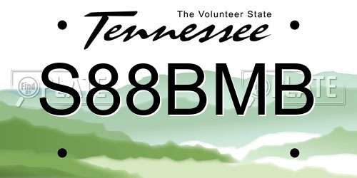 S88BMB Tennessee License Plate