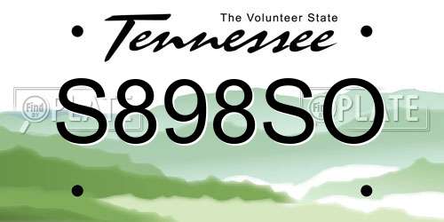 S898SO Tennessee License Plate