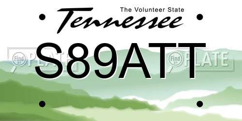 S89ATT Tennessee License Plate