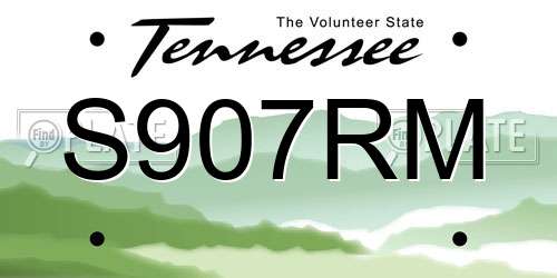 S907RM Tennessee License Plate