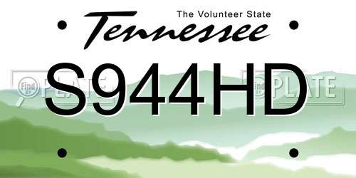 S944HD Tennessee License Plate