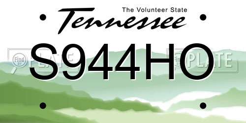 S944HO Tennessee License Plate