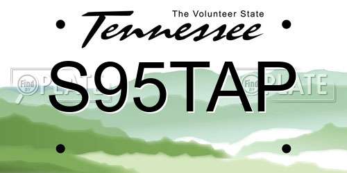 S95TAP Tennessee License Plate