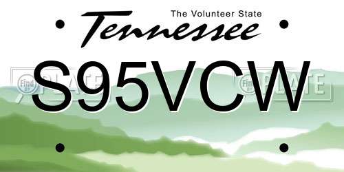 S95VCW Tennessee License Plate