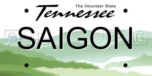 SAIGON Tennessee License Plate
