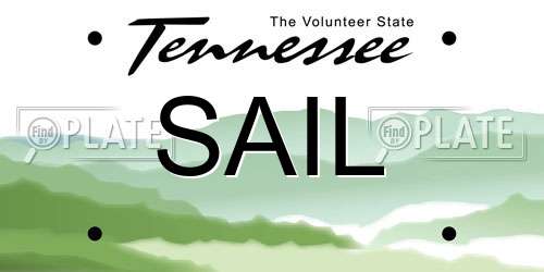 SAIL Tennessee License Plate