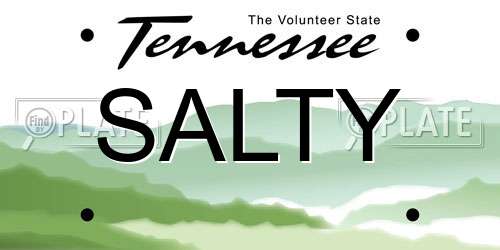 SALTY Tennessee License Plate