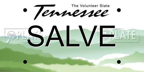 SALVE Tennessee License Plate