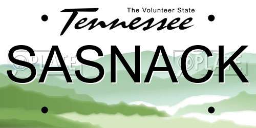 SASNACK Tennessee License Plate