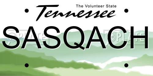 SASQACH Tennessee License Plate