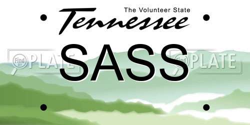 SASS Tennessee License Plate