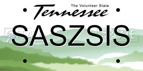 SASZSIS Tennessee License Plate