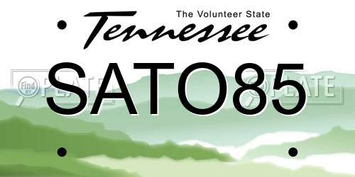 SATO85 Tennessee License Plate