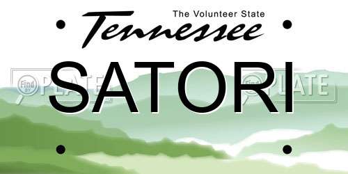 SATORI Tennessee License Plate