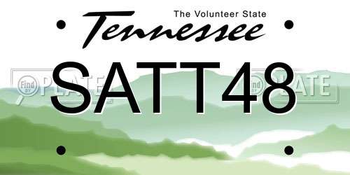 SATT48 Tennessee License Plate