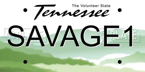 SAVAGE1 Tennessee License Plate