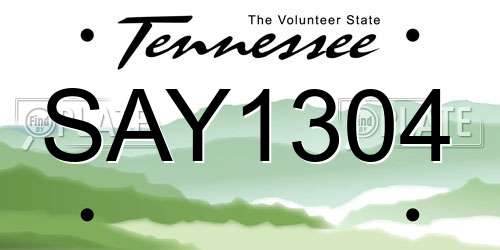 SAY1304 Tennessee License Plate