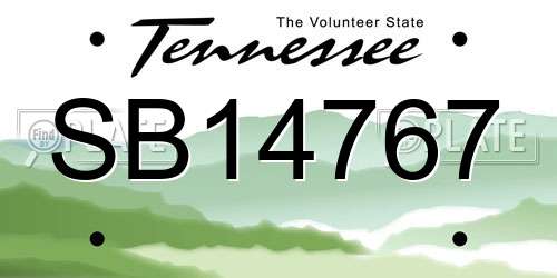 SB14767 Tennessee License Plate
